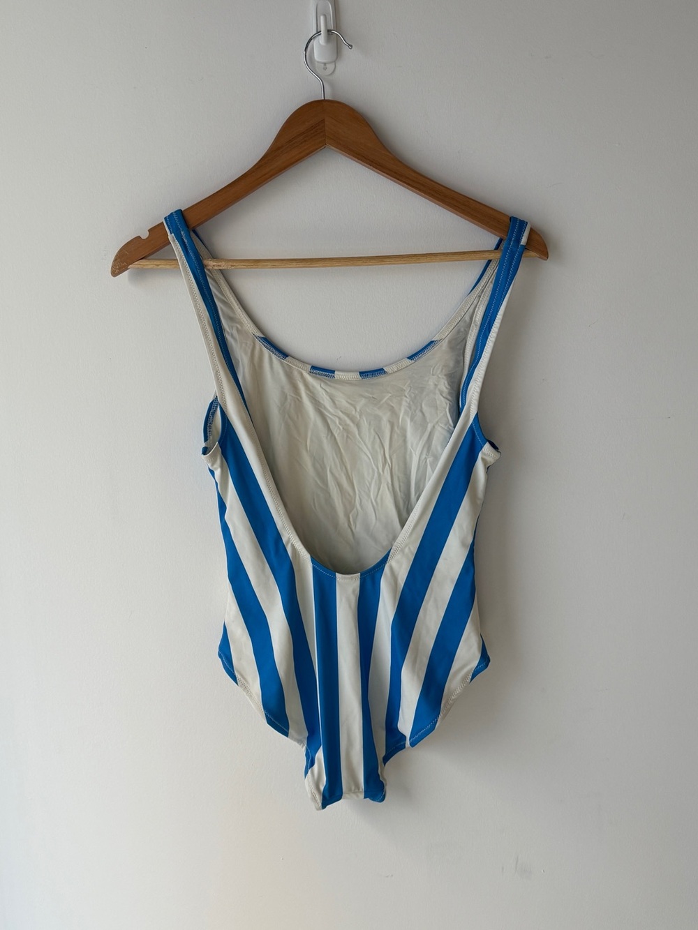 SOLID & STRIPED Blue and White Striped Swimsuit - Picture 3 of 6